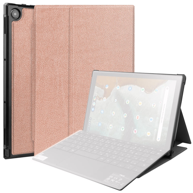 For Asus Chromebook Detachable CM3000DVA-HT0019 TPU Horizontal Flip Leather Case with Pen Slot & Holder