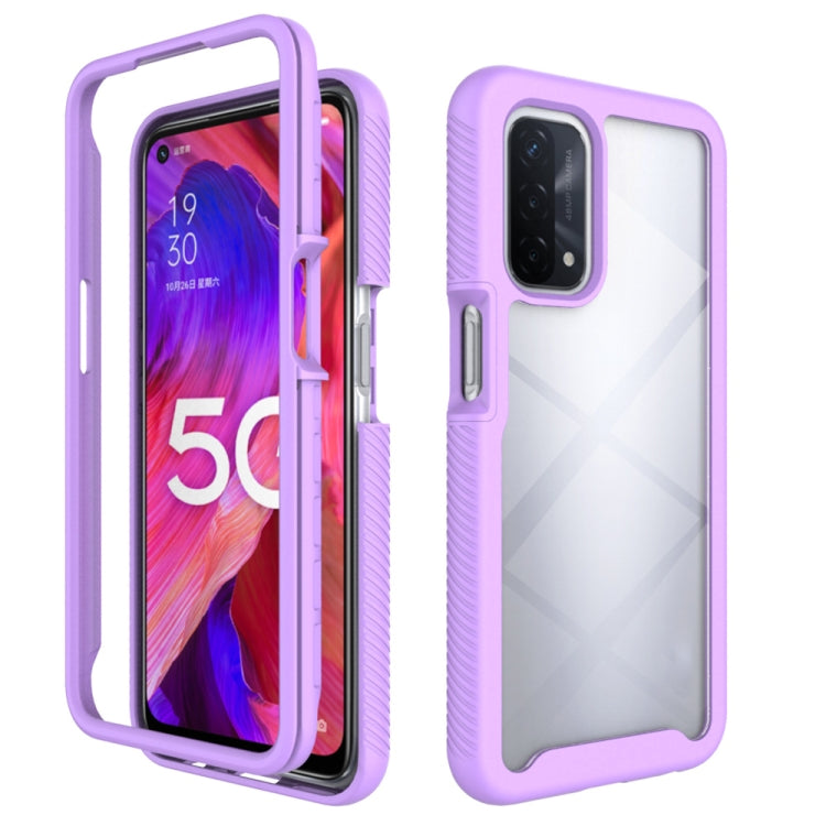 For OPPO A54 5G / A74 5G Starry Sky Solid Color Series Shockproof PC + TPU Case