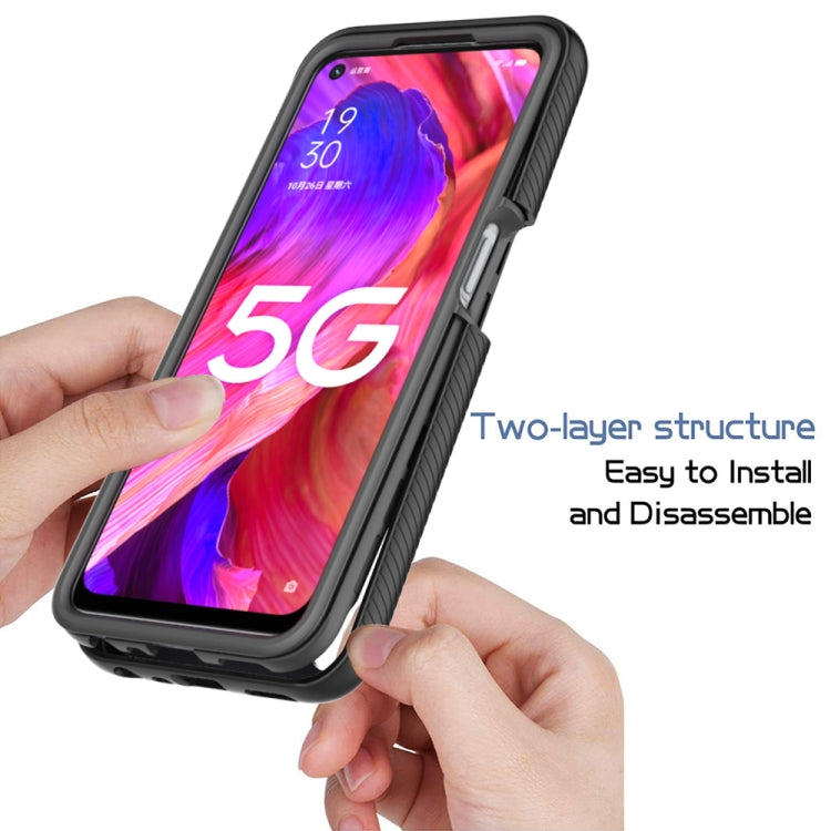 For OPPO A54 5G / A74 5G Starry Sky Solid Color Series Shockproof PC + TPU Case