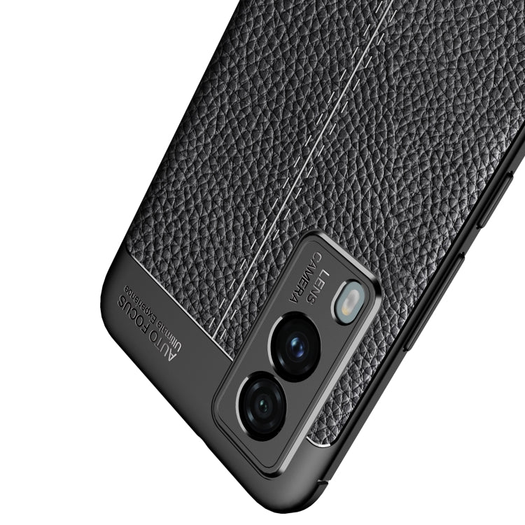 For vivo v21e 5G Litchi Texture TPU Shockproof Case