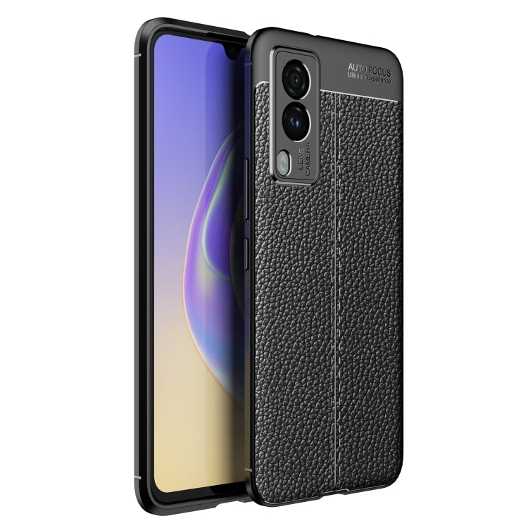 For vivo v21e 5G Litchi Texture TPU Shockproof Case