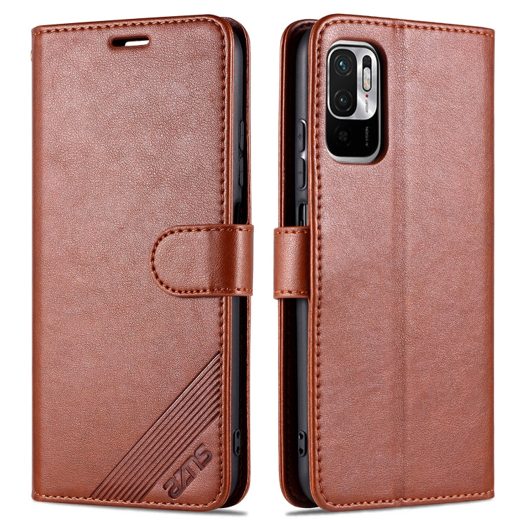For Xiaomi Poco M3 Pro 5G / Redmi Note 10 5G AZNS Sheepskin Texture Horizontal Flip Leather Case with Holder & Card Slots & Wallet