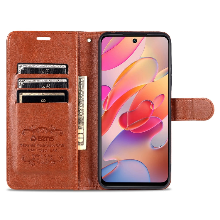 For Xiaomi Poco M3 Pro 5G / Redmi Note 10 5G AZNS Sheepskin Texture Horizontal Flip Leather Case with Holder & Card Slots & Wallet