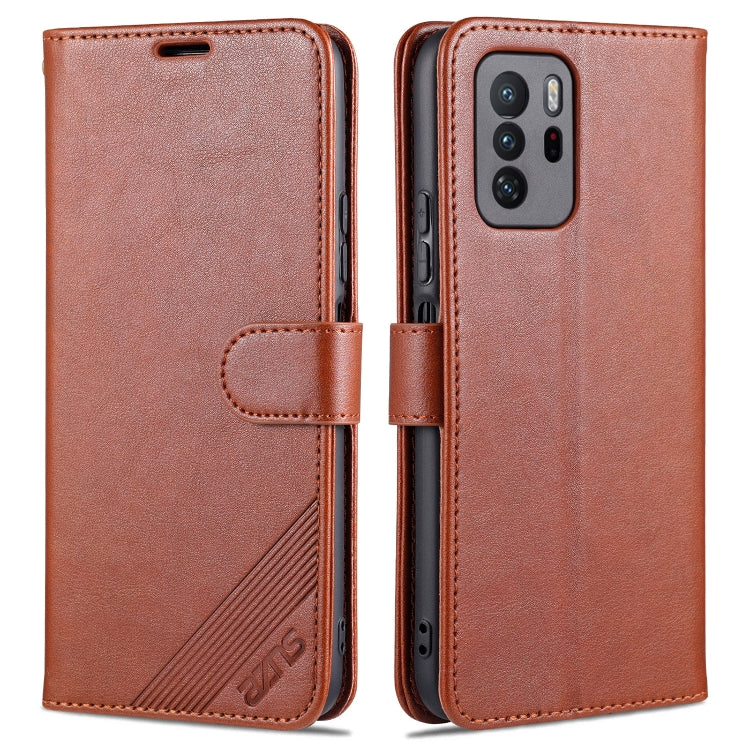 For Xiaomi Poco X3 GT / Redmi Note 10 Pro 5G AZNS Sheepskin Texture Horizontal Flip Leather Case with Holder & Card Slots & Wallet