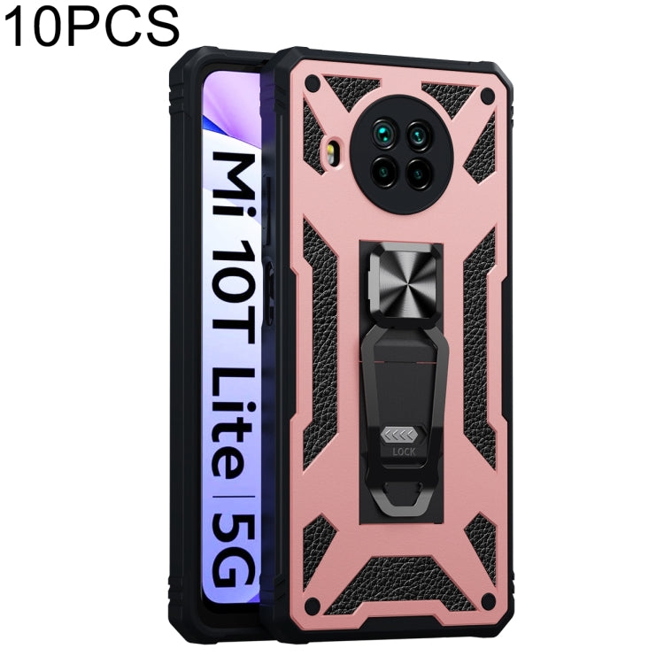 For Xiaomi Mi 10T Lite 5G 10 PCS Variety Armor TPU + PC Shockproof Magnetic Protective Case with Folding Clip Holder