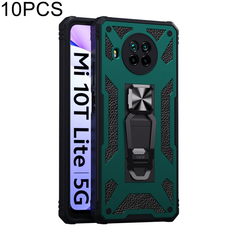 For Xiaomi Mi 10T Lite 5G 10 PCS Variety Armor TPU + PC Shockproof Magnetic Protective Case with Folding Clip Holder