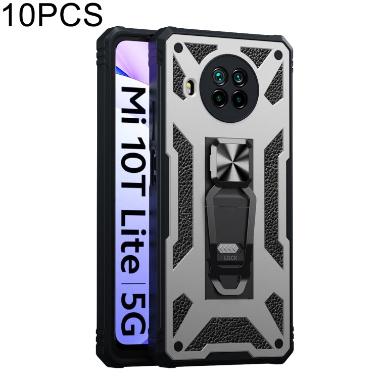 For Xiaomi Mi 10T Lite 5G 10 PCS Variety Armor TPU + PC Shockproof Magnetic Protective Case with Folding Clip Holder