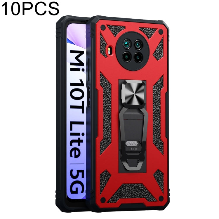 For Xiaomi Mi 10T Lite 5G 10 PCS Variety Armor TPU + PC Shockproof Magnetic Protective Case with Folding Clip Holder