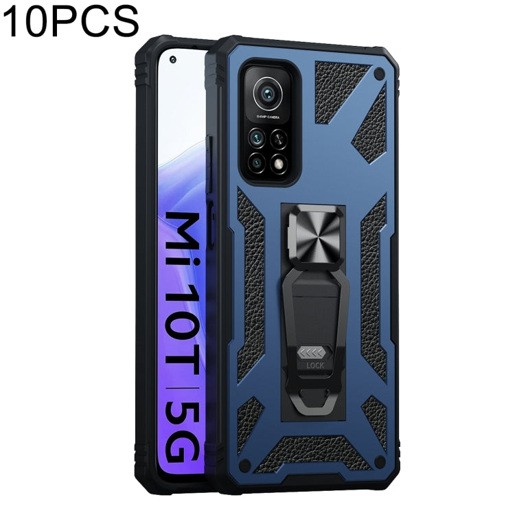 For Xiaomi Mi 10T 5G 10 PCS Variety Armor TPU + PC Shockproof Magnetic Protective Case with Folding Clip Holder