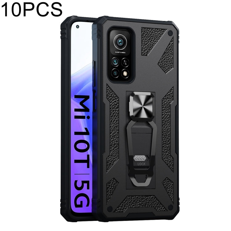 For Xiaomi Mi 10T 5G 10 PCS Variety Armor TPU + PC Shockproof Magnetic Protective Case with Folding Clip Holder