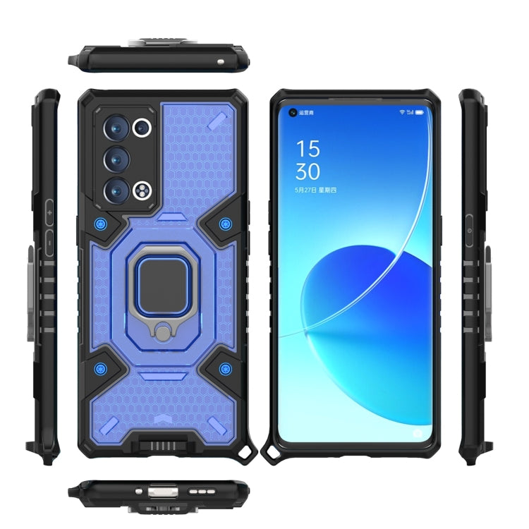 For OPPO Reno6 Pro+ 5G Space PC + TPU Ring Holder Protective Case