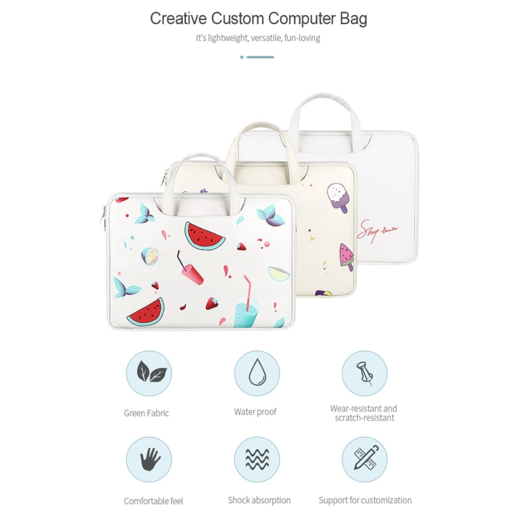 ST01KT Lightweight PU Printed Laptop Bag, Size:13.3 inch