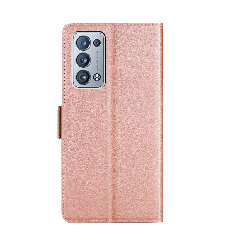 For OPPO Reno6 Pro+ 5G Ultra-thin Voltage Side Buckle PU + TPU Horizontal Flip Leather Case with Holder & Card Slot