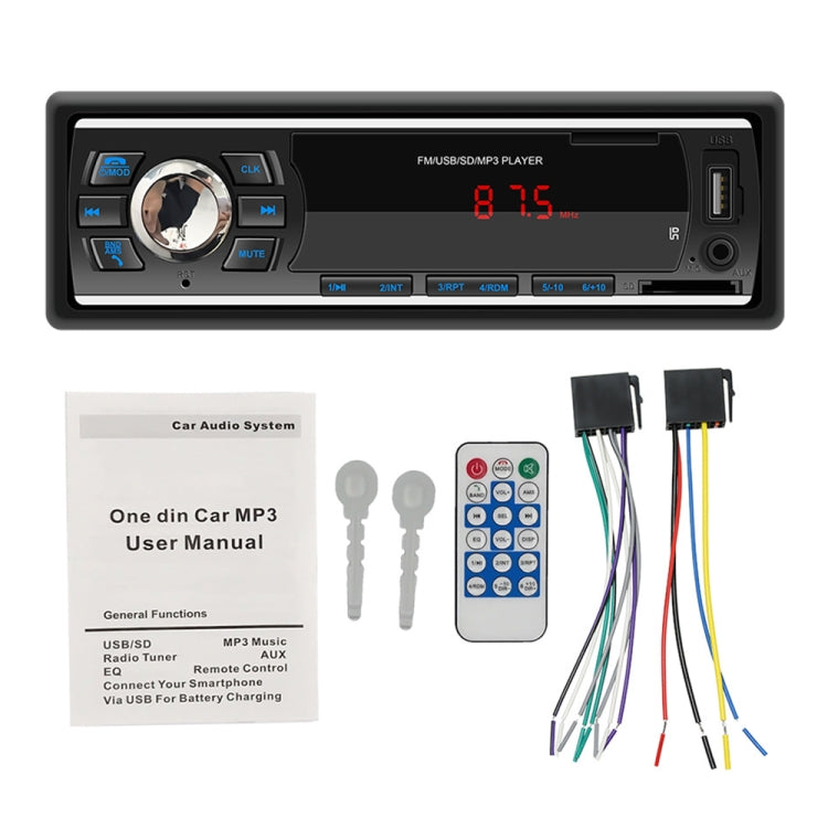 6249 Car MP3 Audio Player, Support Bluetooth Hand-free Calling / FM / USB / SD Card / AUX