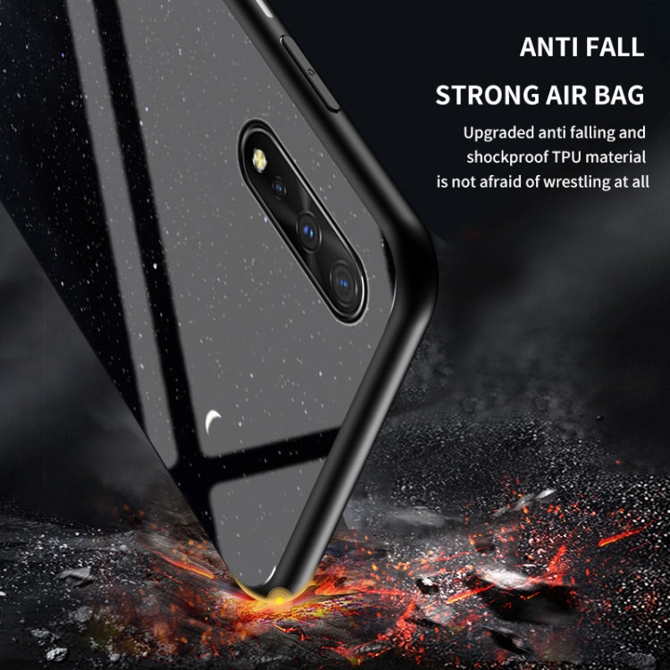 For vivo iQOO Neo Starry Sky Painted Tempered Glass TPU Shockproof Protective Case