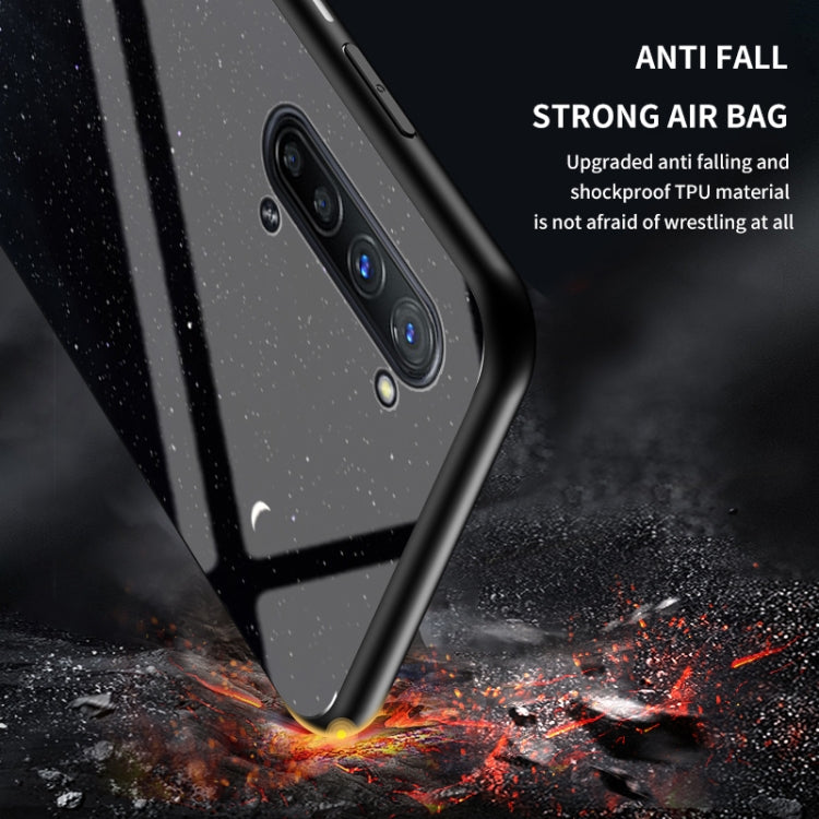 For OPPO Reno3 Starry Sky Painted Tempered Glass TPU Shockproof Protective Case