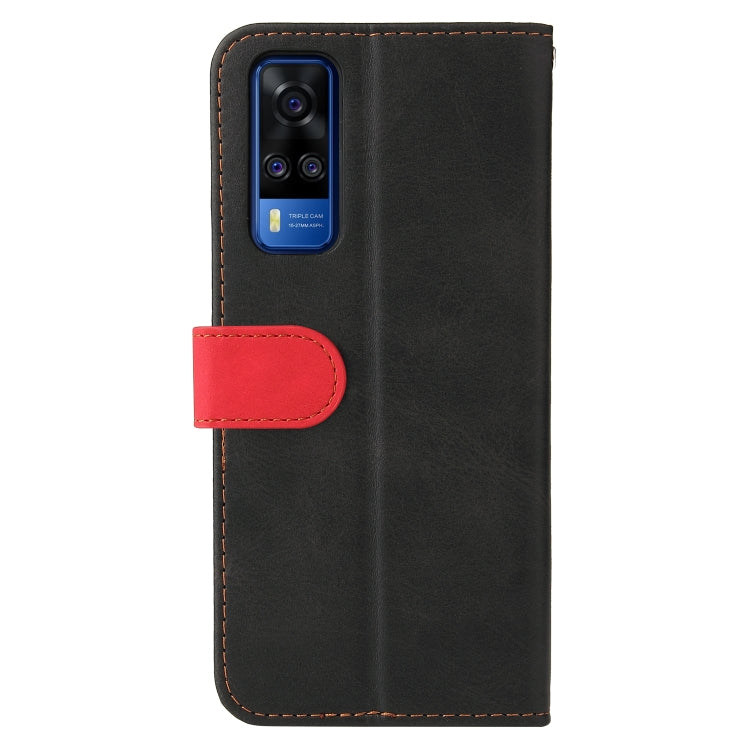 For vivo Y51 2020 / Y31 2021 Business Stitching-Color Horizontal Flip PU Leather Case with Holder & Card Slots & Photo Frame