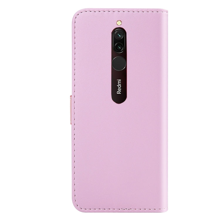 For Xiaomi Redmi 8 Tricolor Stitching Horizontal Flip TPU + PU Leather Case with Holder & Card Slots & Wallet