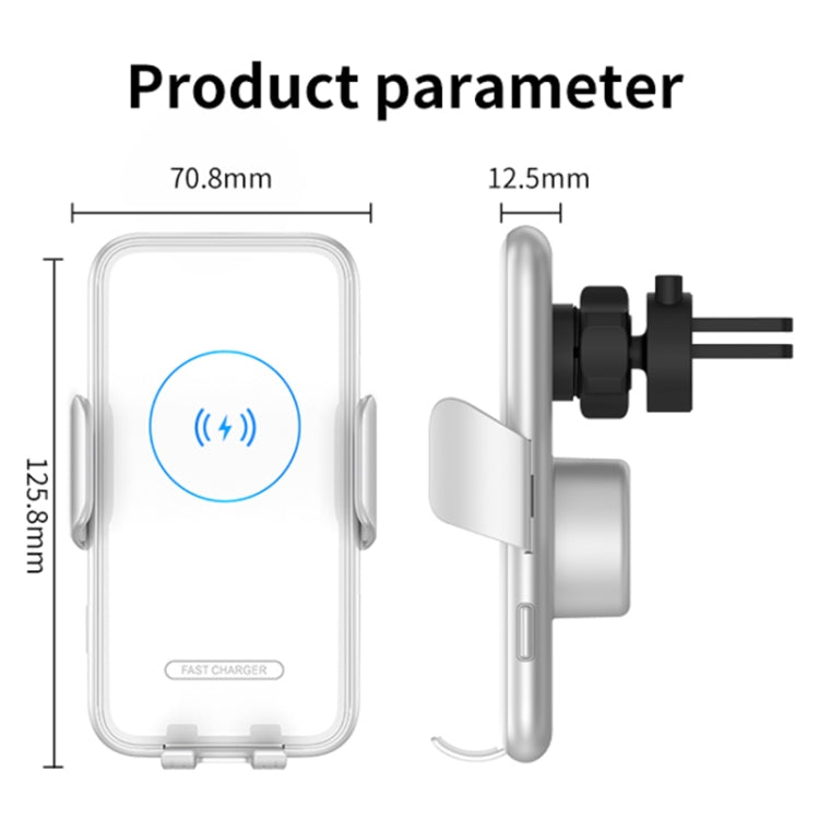 V8 15W 360 Degree Rotatable Smart Sensor Car Wireless Charger Phone Holder