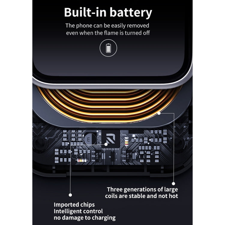 V8 15W 360 Degree Rotatable Smart Sensor Car Wireless Charger Phone Holder