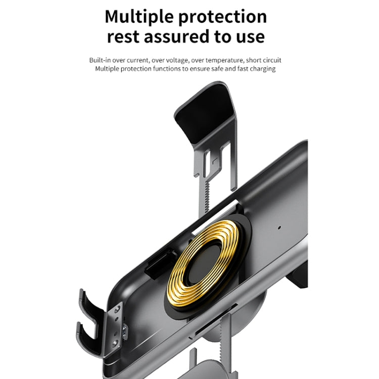 V8 15W 360 Degree Rotatable Smart Sensor Car Wireless Charger Phone Holder