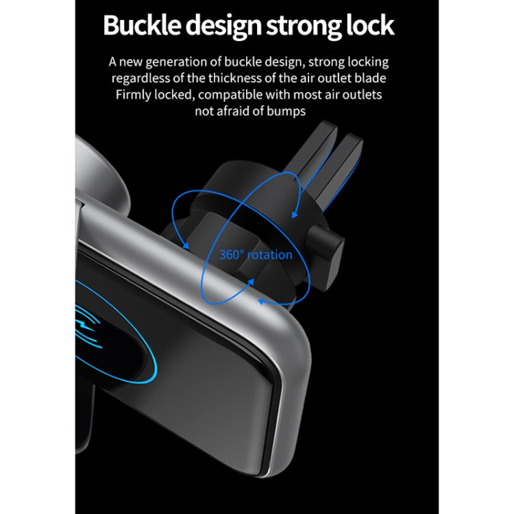 V8 15W 360 Degree Rotatable Smart Sensor Car Wireless Charger Phone Holder