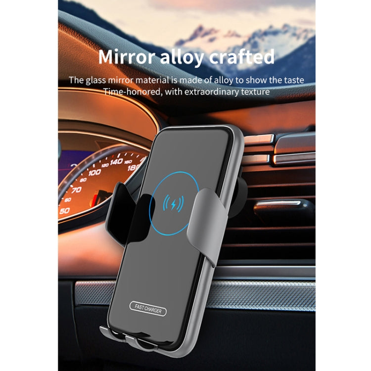 V8 15W 360 Degree Rotatable Smart Sensor Car Wireless Charger Phone Holder