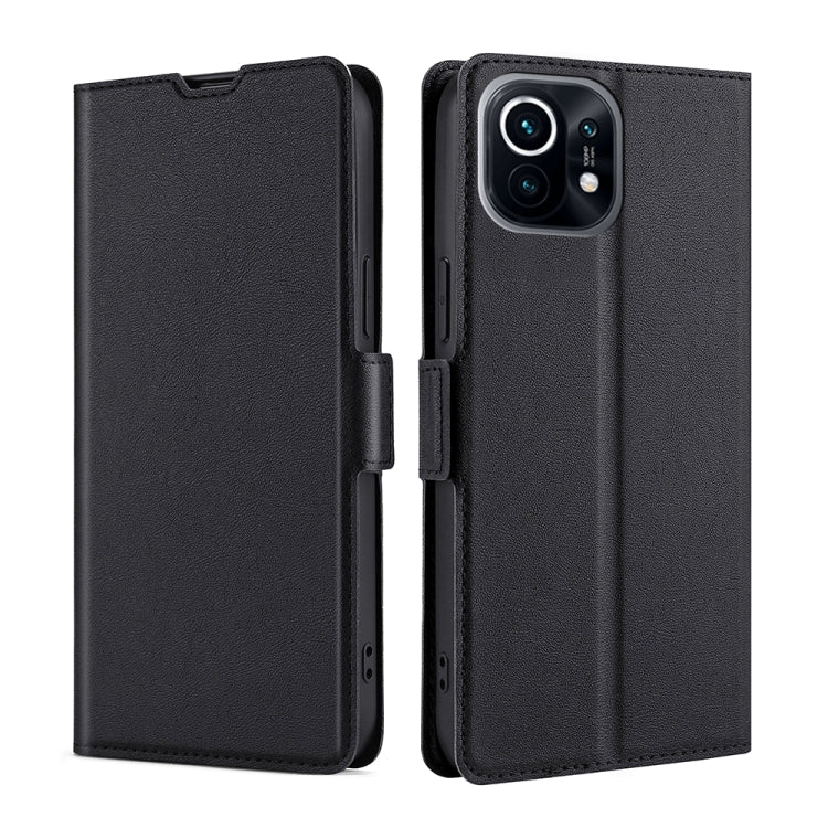 For Xiaomi Mi 11 Ultra-thin Voltage Side Buckle PU + TPU Horizontal Flip Leather Case with Holder & Card Slot