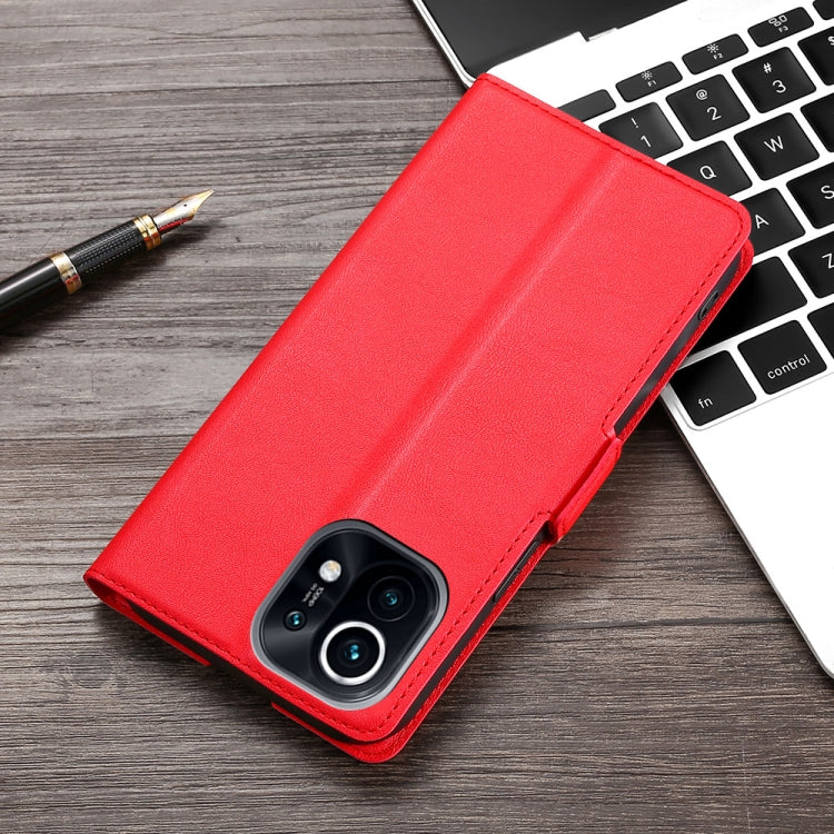 For Xiaomi Mi 11 Ultra-thin Voltage Side Buckle PU + TPU Horizontal Flip Leather Case with Holder & Card Slot