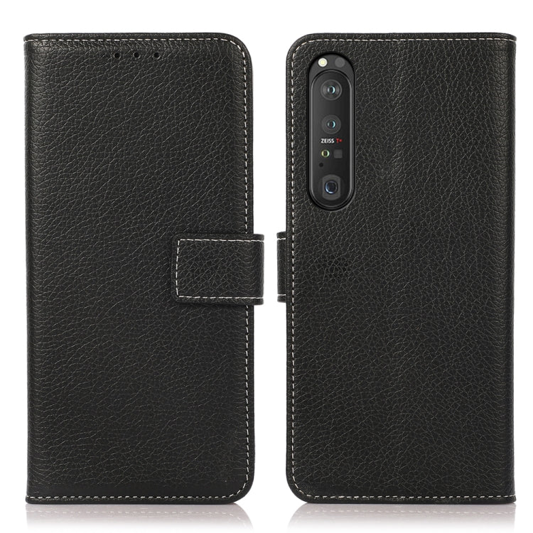 For Sony Xperia 1 III Litchi Texture PU + TPU Horizontal Flip Leather Case with Holder & Card Slots & Wallet
