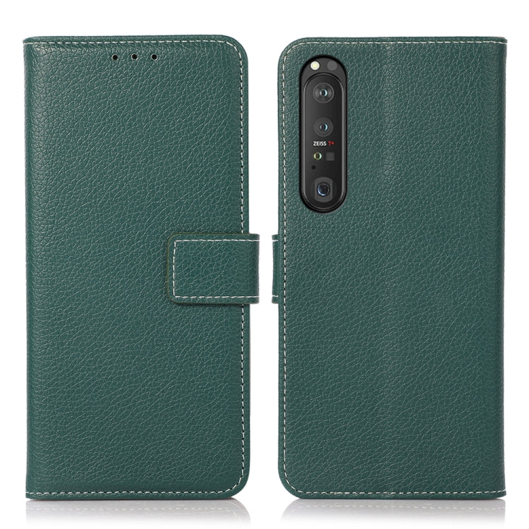 For Sony Xperia 1 III Litchi Texture PU + TPU Horizontal Flip Leather Case with Holder & Card Slots & Wallet