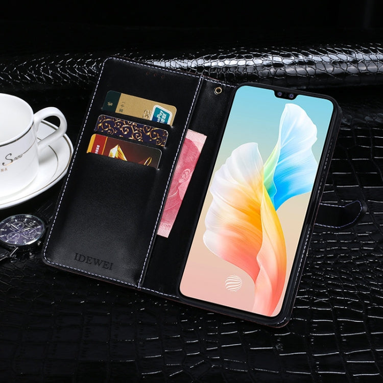 For vivo S10 idewei Crocodile Texture Horizontal Flip Leather Case with Holder & Card Slots & Wallet