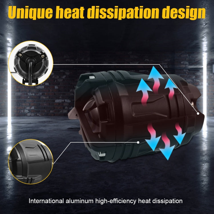 G0025 M3 9-30V 90W 6000K/3000K 9000LM 6 ZES-3575 LEDs White Light+Yellow Light Motorcycle Large Lens Spotlight