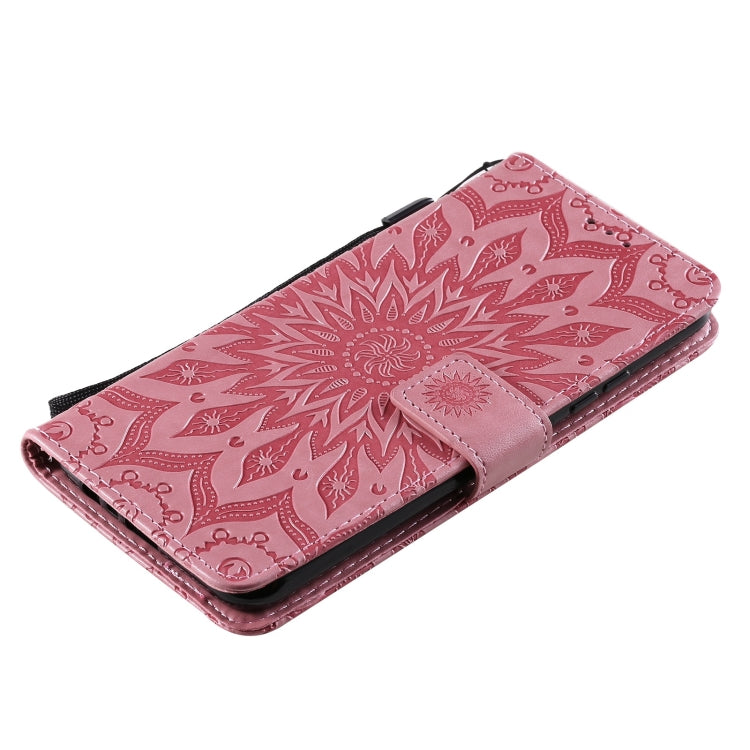 For OPPO Realme C20 / C21 Sun Embossing Pattern Horizontal Flip Leather Case with Card Slot & Holder & Wallet & Lanyard