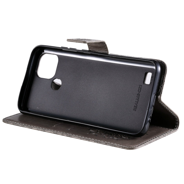 For OPPO Realme C20 / C21 Sun Embossing Pattern Horizontal Flip Leather Case with Card Slot & Holder & Wallet & Lanyard