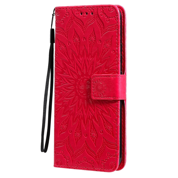 For OPPO Realme C20 / C21 Sun Embossing Pattern Horizontal Flip Leather Case with Card Slot & Holder & Wallet & Lanyard