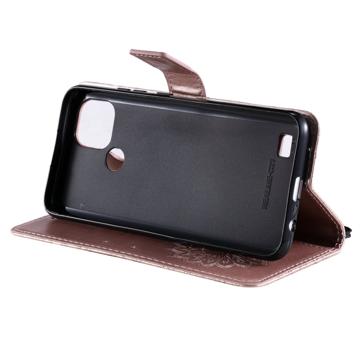 For OPPO Realme C20 / C21 Sun Embossing Pattern Horizontal Flip Leather Case with Card Slot & Holder & Wallet & Lanyard