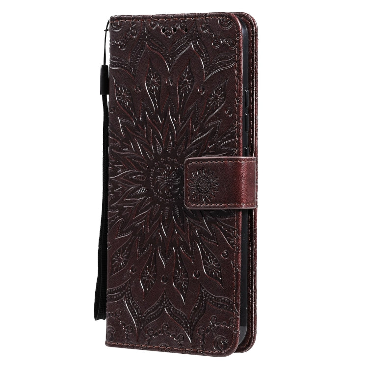 For OPPO Realme C20 / C21 Sun Embossing Pattern Horizontal Flip Leather Case with Card Slot & Holder & Wallet & Lanyard