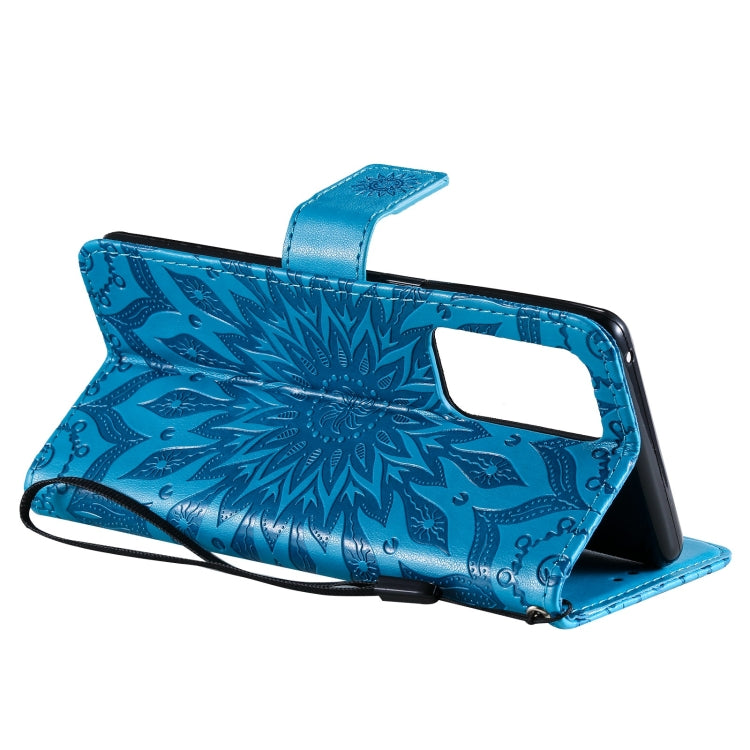 For OPPO Reno6 Pro+ 5G Sun Embossing Pattern Horizontal Flip Leather Case with Card Slot & Holder & Wallet & Lanyard