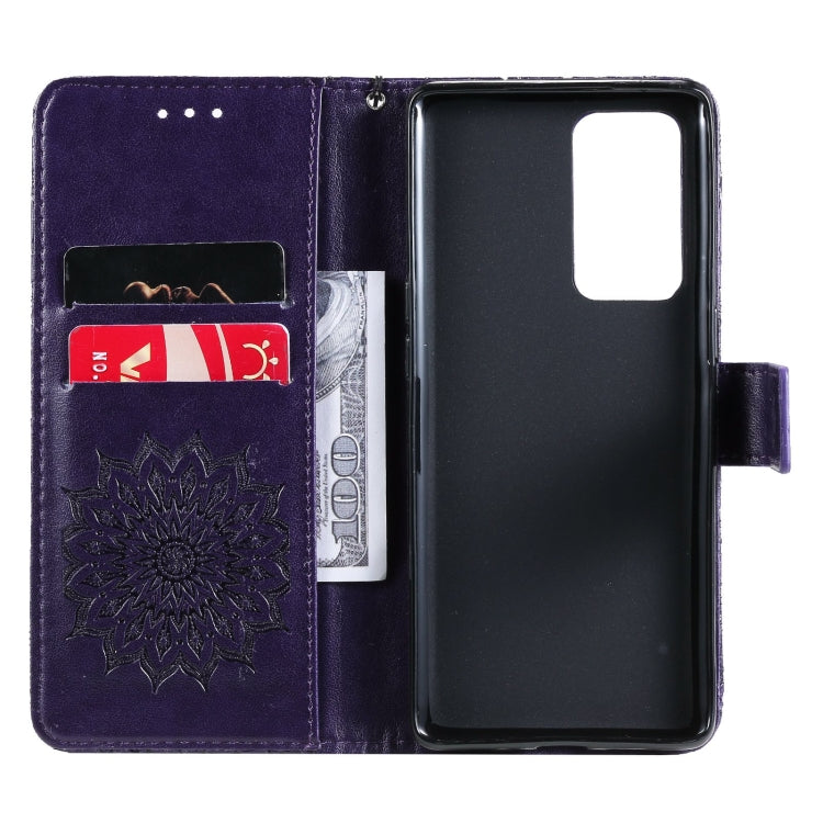 For OPPO Reno6 Pro+ 5G Sun Embossing Pattern Horizontal Flip Leather Case with Card Slot & Holder & Wallet & Lanyard