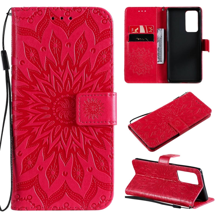 For OPPO Reno6 Pro+ 5G Sun Embossing Pattern Horizontal Flip Leather Case with Card Slot & Holder & Wallet & Lanyard