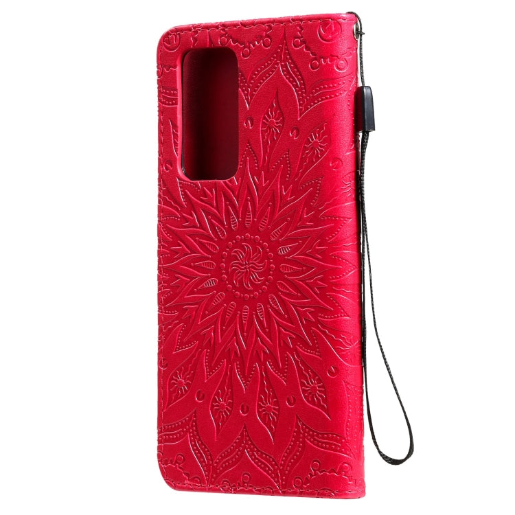 For OPPO Reno6 Pro+ 5G Sun Embossing Pattern Horizontal Flip Leather Case with Card Slot & Holder & Wallet & Lanyard