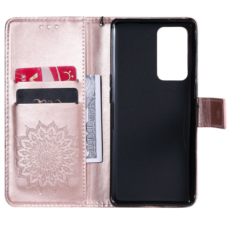 For OPPO Reno6 Pro+ 5G Sun Embossing Pattern Horizontal Flip Leather Case with Card Slot & Holder & Wallet & Lanyard