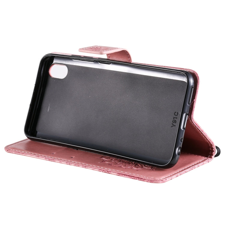 For vivo Y1s / Y90 / Y91C Sun Embossing Pattern Horizontal Flip Leather Case with Card Slot & Holder & Wallet & Lanyard