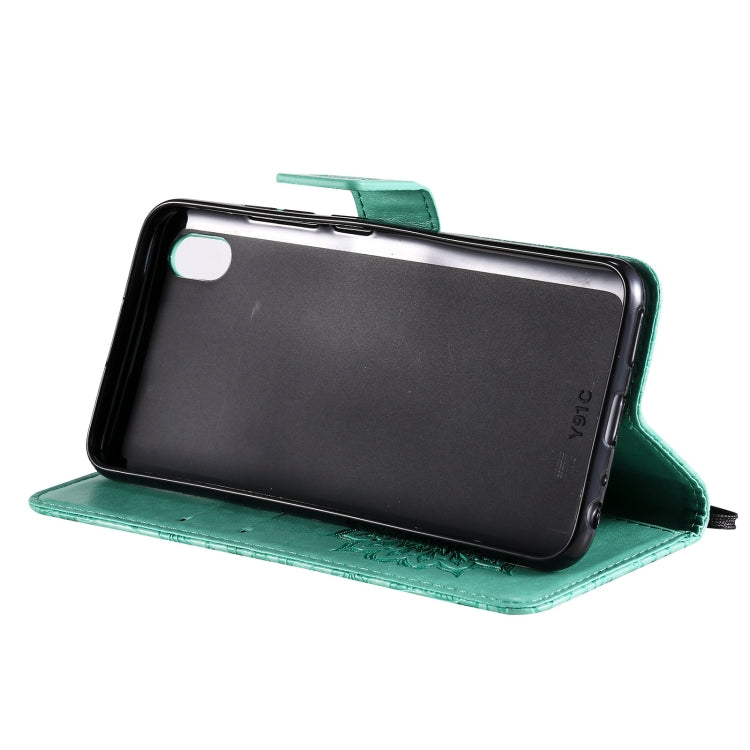 For vivo Y1s / Y90 / Y91C Sun Embossing Pattern Horizontal Flip Leather Case with Card Slot & Holder & Wallet & Lanyard