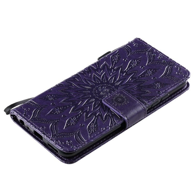 For vivo Y1s / Y90 / Y91C Sun Embossing Pattern Horizontal Flip Leather Case with Card Slot & Holder & Wallet & Lanyard