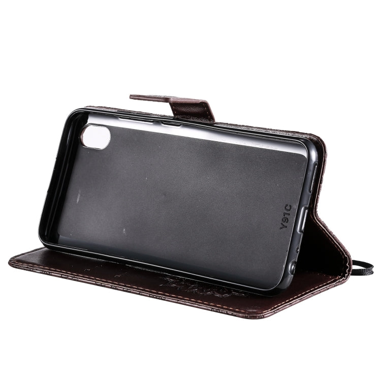 For vivo Y1s / Y90 / Y91C Sun Embossing Pattern Horizontal Flip Leather Case with Card Slot & Holder & Wallet & Lanyard