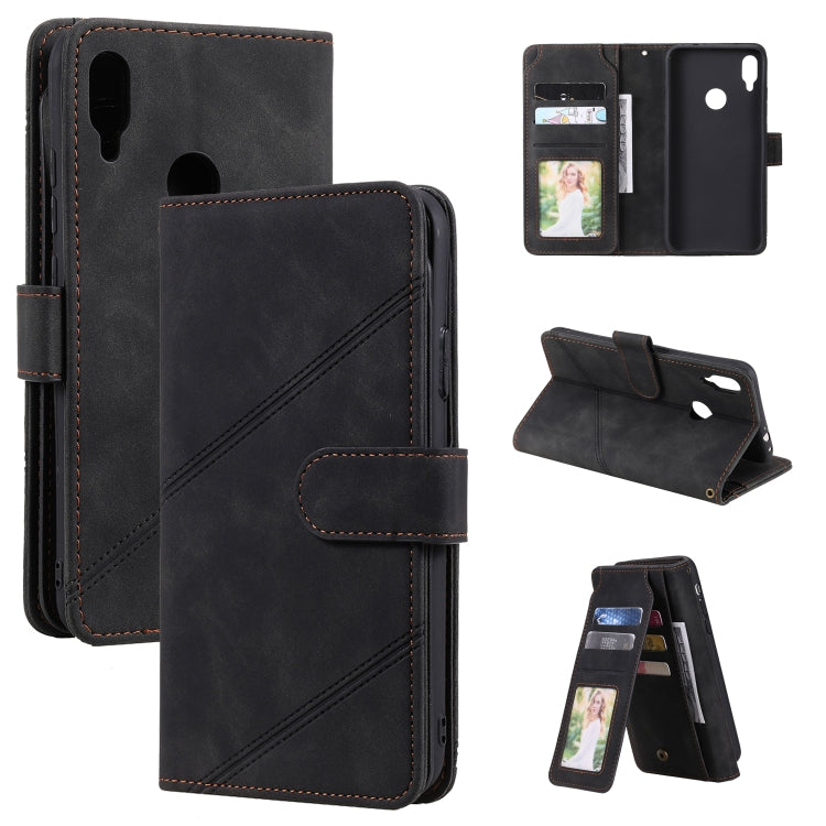 For Xiaomi Redmi Note 7 Skin Feel Business Horizontal Flip PU Leather Case with Holder & Multi-Card Slots & Wallet & Lanyard & Photo Frame
