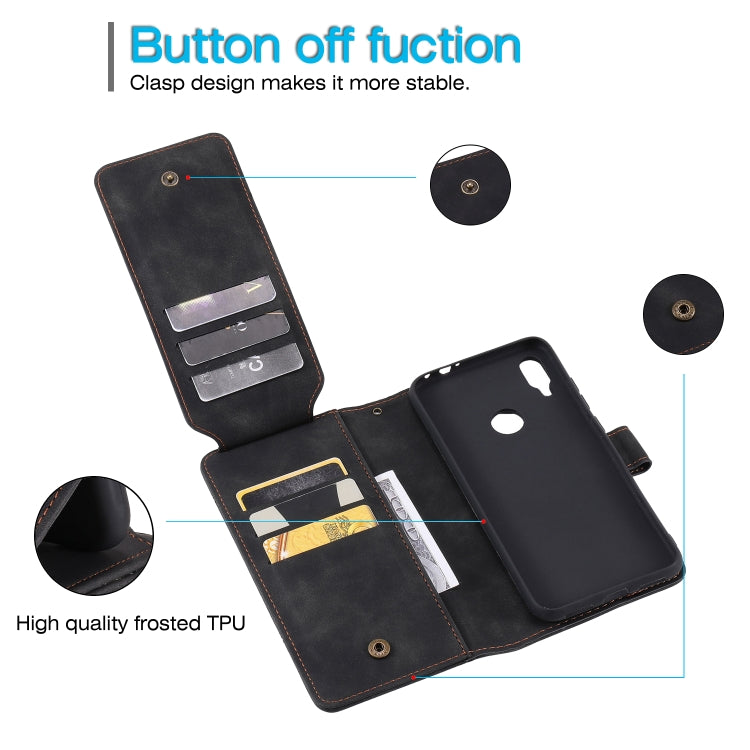 For Xiaomi Redmi Note 7 Skin Feel Business Horizontal Flip PU Leather Case with Holder & Multi-Card Slots & Wallet & Lanyard & Photo Frame