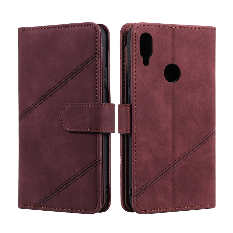 For Xiaomi Redmi Note 7 Skin Feel Business Horizontal Flip PU Leather Case with Holder & Multi-Card Slots & Wallet & Lanyard & Photo Frame